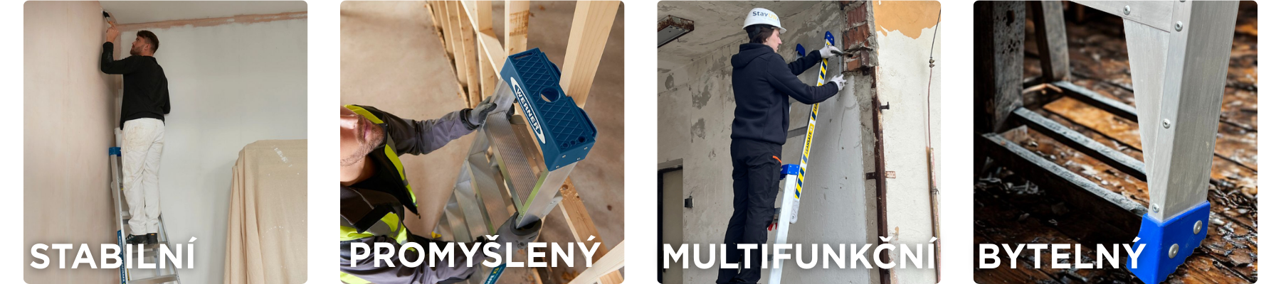 CZ LEANSAFE X3 Hlininikovy viceucelovy zebrik Werner detail 3